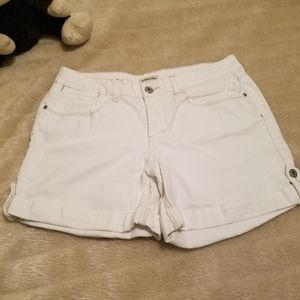 St. John's Bay White Jean Shorts Size 14